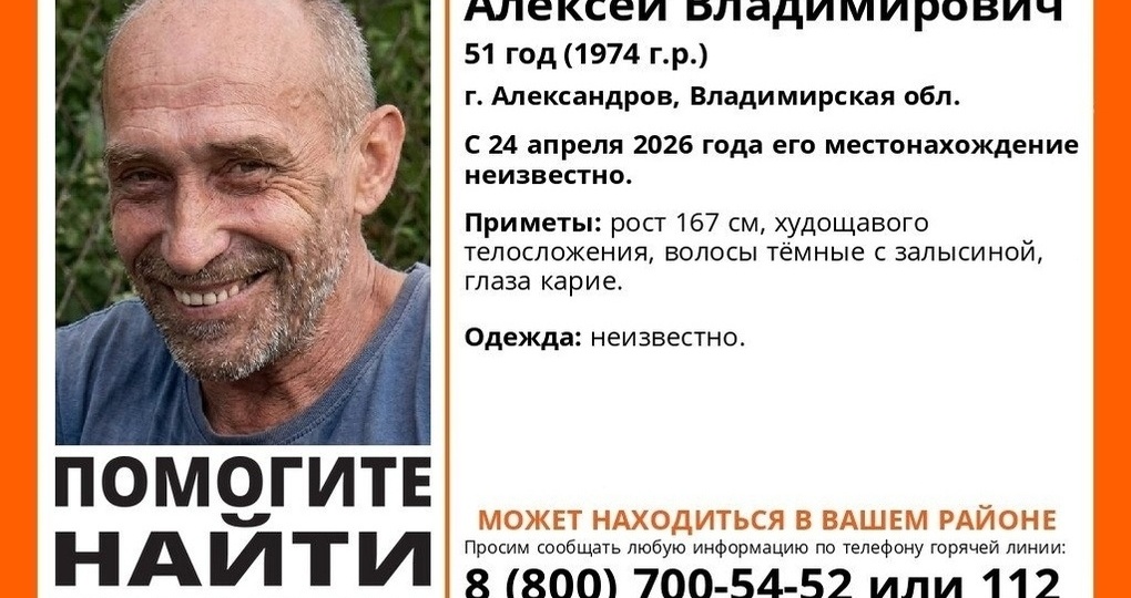 Идут поиски пропавшего в апреле жителя Владимирской области