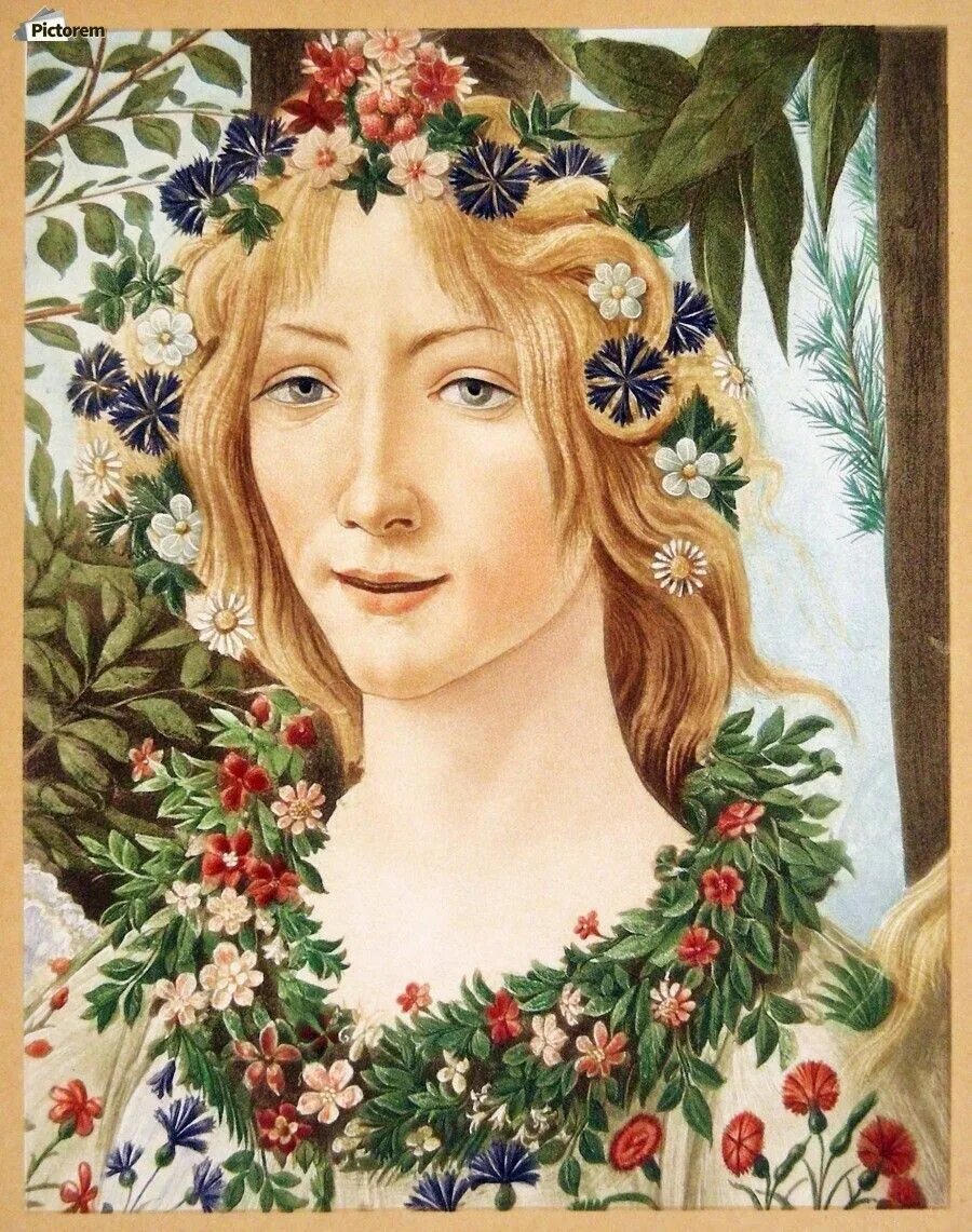Сандро Боттичелли. Флора. Фрагмент картины "Весна" (1482 год) Светлана в молодости...