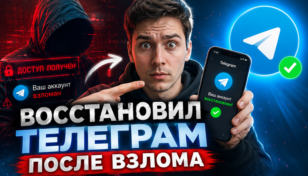 Восстановил Телеграм после похищения аккаунта мошенником
