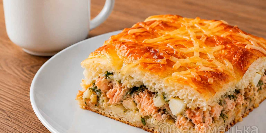 Быстрый рыбный пирог. Простой, бюджетный и очень вкусный рецепт к чаю или ужину
