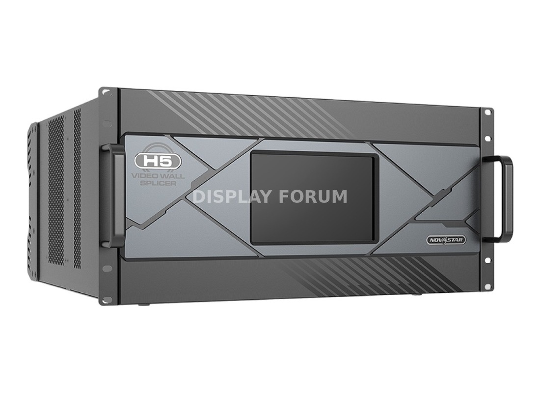 Видеопроцессор NovaStar H5 это средний корпус H-серии в формате 5U. Закрывает светодиодный экран и видеостену от 30 до 60 миллионов пикселей. Золотая середина линейки: 10 входных слотов, резервирование и HDR10.