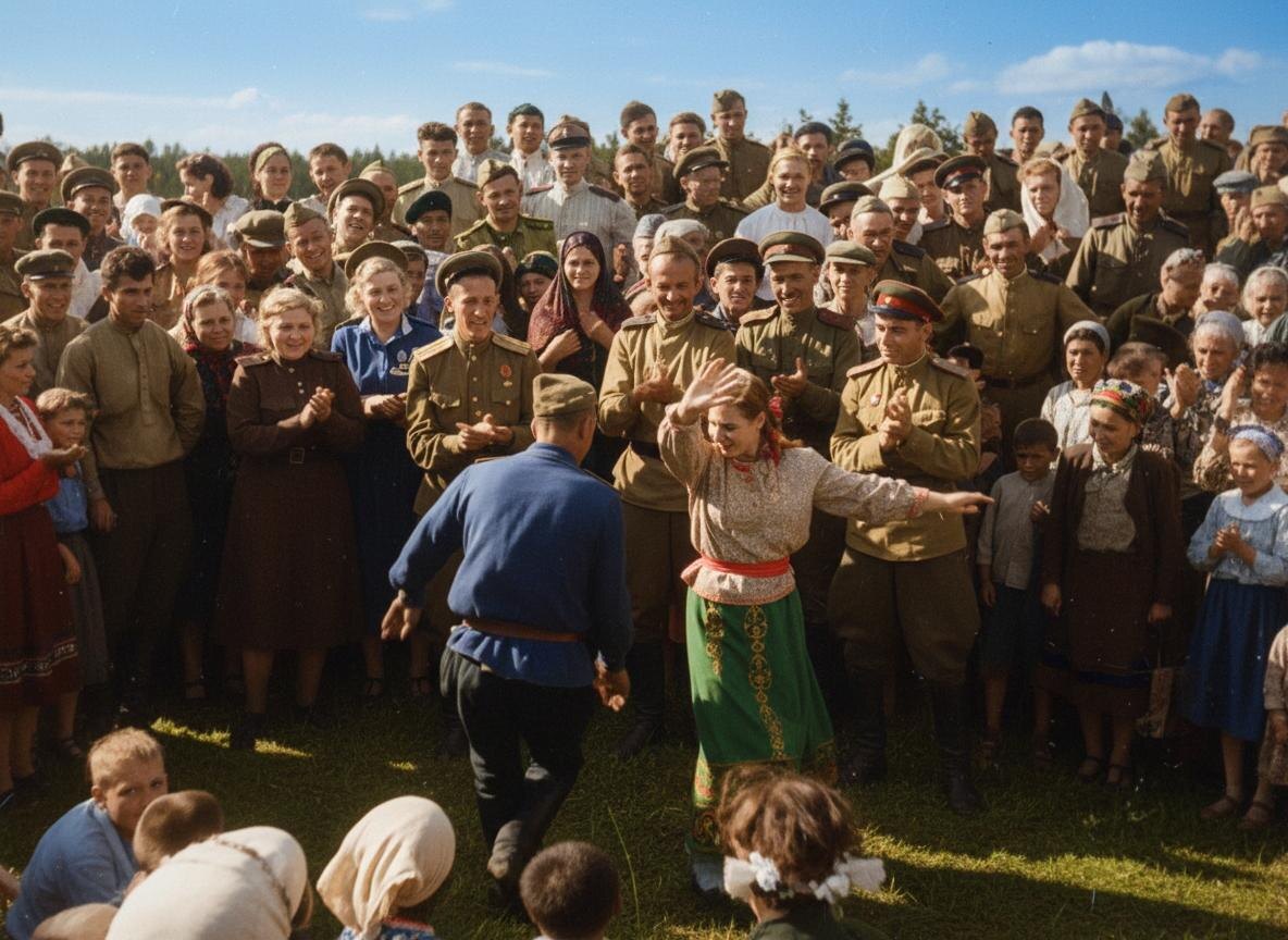 Встреча фронтовиков в Баку, 1945