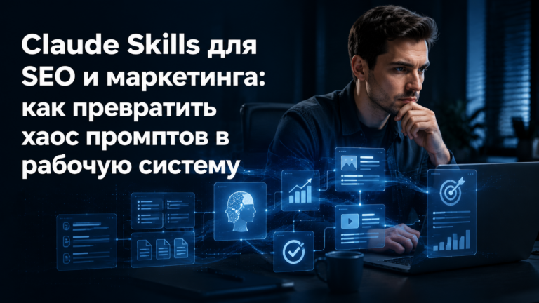    Claude Skills для SEO и маркетинга: как превратить хаос промптов в повторяемую систему контент-производства и ускорить выпуск материалов.