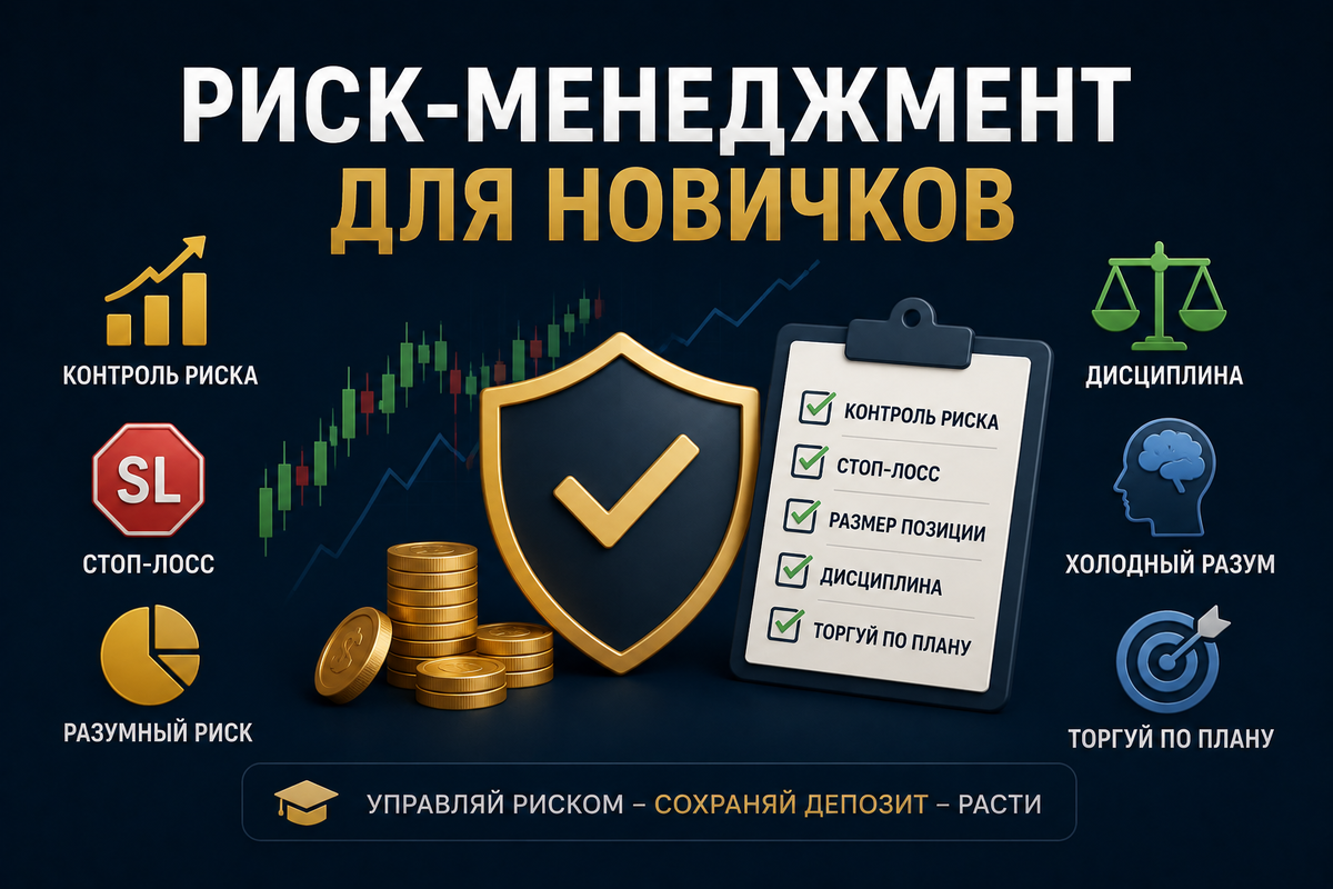 Риск-менеджмент для новичков: как контролировать риск, использовать стоп-лосс и избегать распространённых ошибок в трейдинге