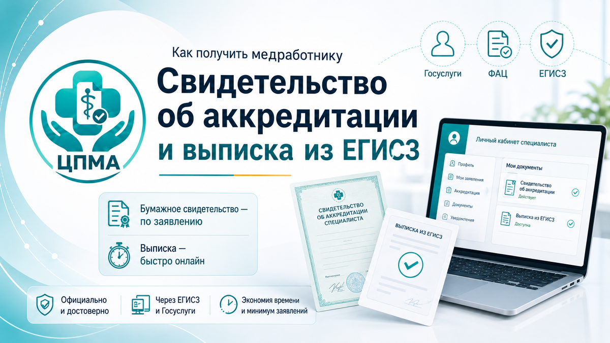 Свидетельство об аккредитации и выписка из ЕГИСЗ