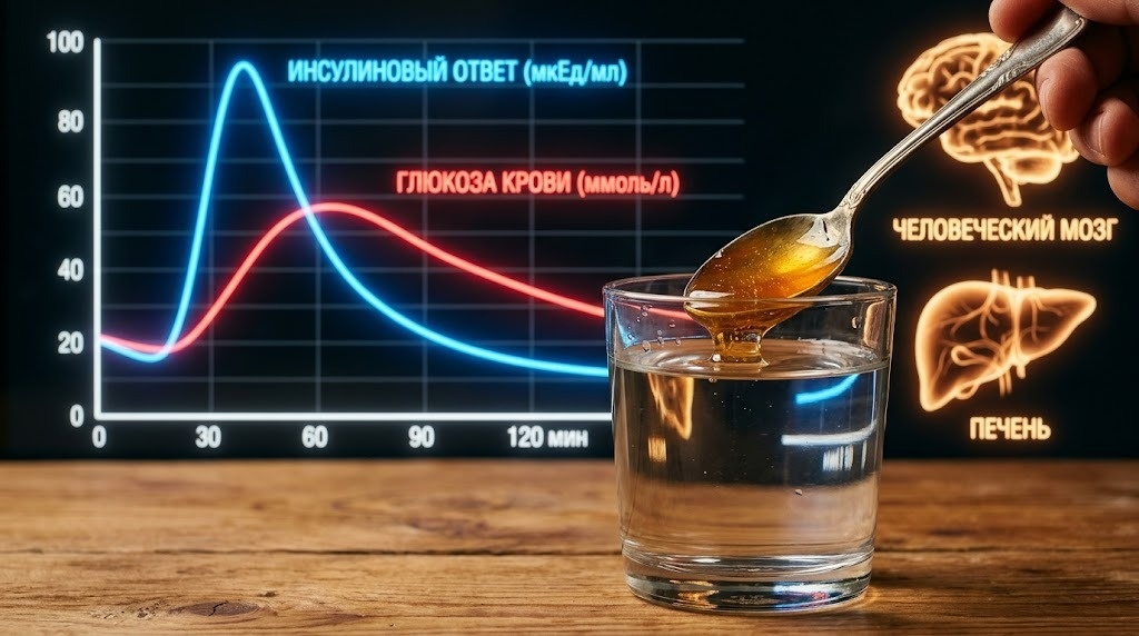 один после стакана воды с двумя ложками сахара, второй - после такой же порции жидкого мёда.