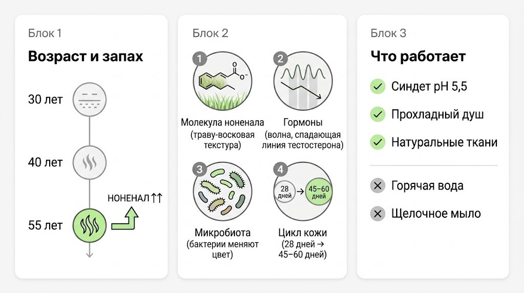 Дезодорант работает на сухой коже. На влажной он только маскирует запах на полчаса