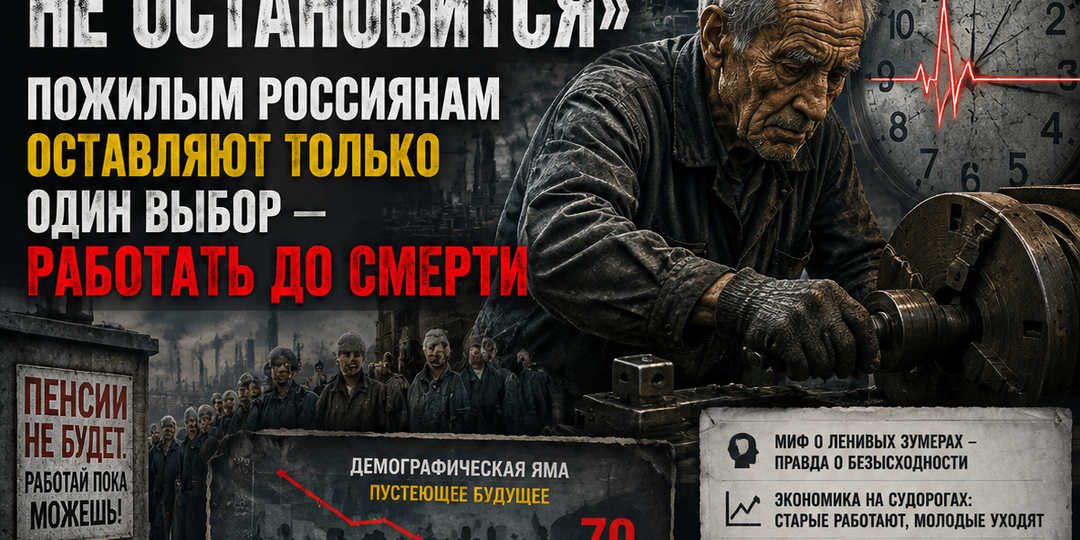 «Работай, пока сердце не остановится»: Пожилым россиянам оставляют только один выбор — работать до смерти