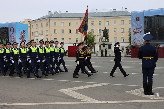 В параде в ознаменование 81-летия Победы впервые участвовала тверская полиция