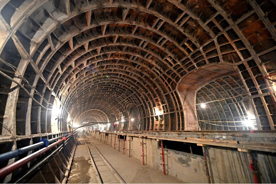 Строящийся тоннель московского метрополитена. Источник: stroi.mos.ru
