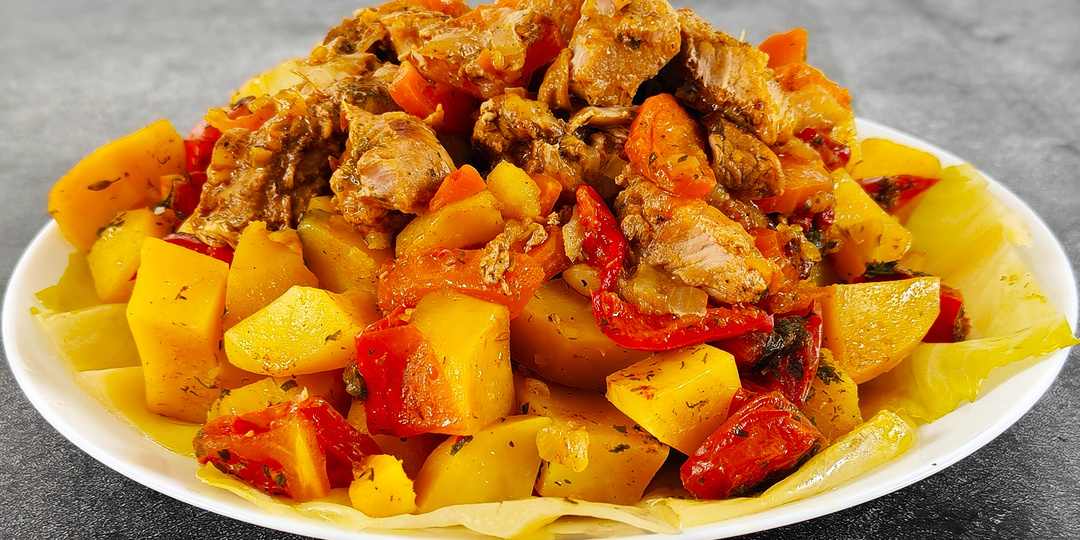 Дымляма по-домашнему. Очень вкусные тушеные овощи с мясом