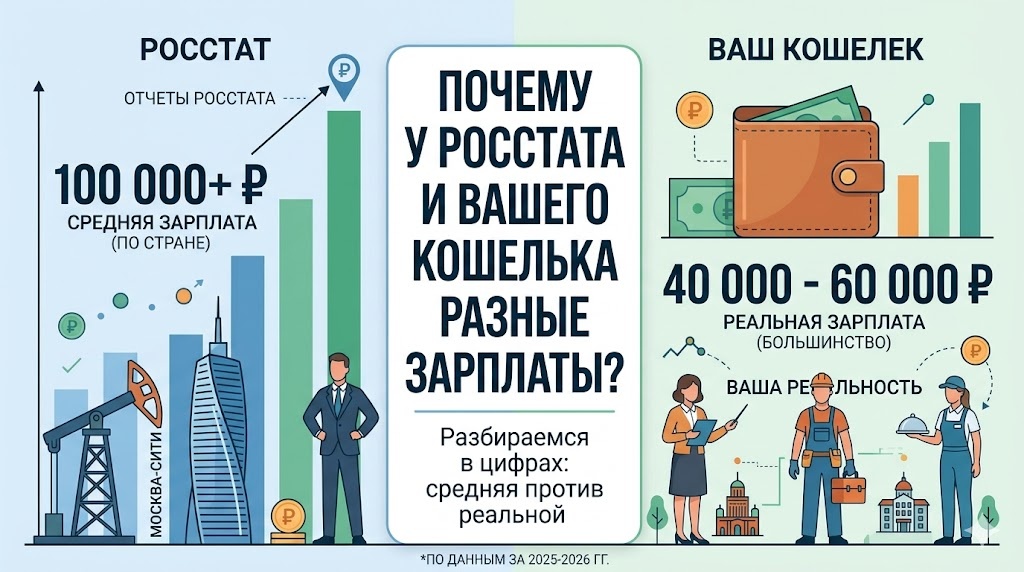 Статистика зарплат в России