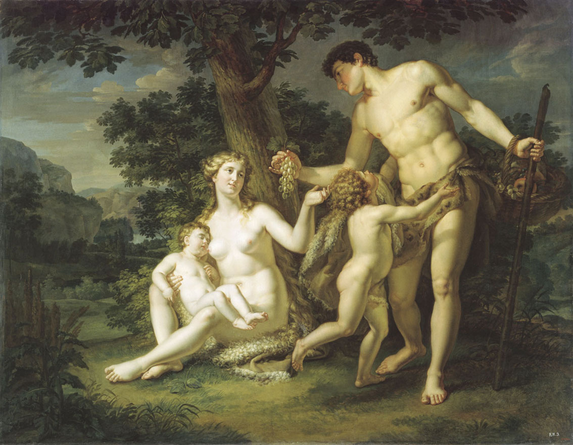 Андрей Иванович Иванов. Адам и Ева с детьми под деревом (1775–1848)