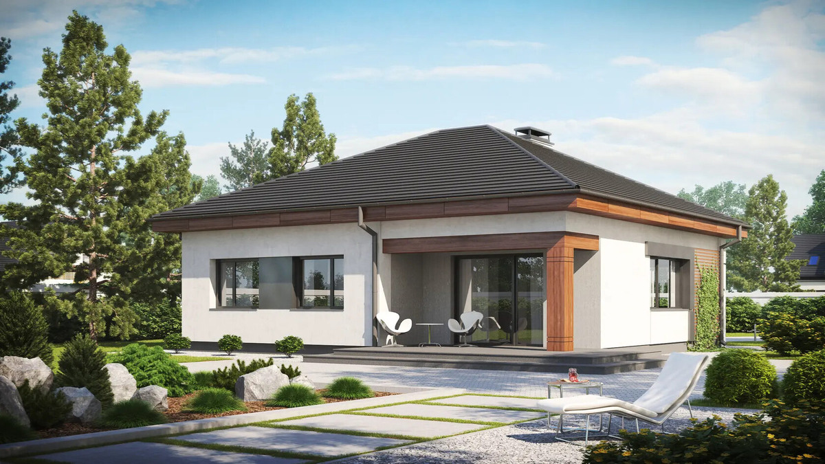 Проект одноэтажного дома Идиллия 99,38 м²