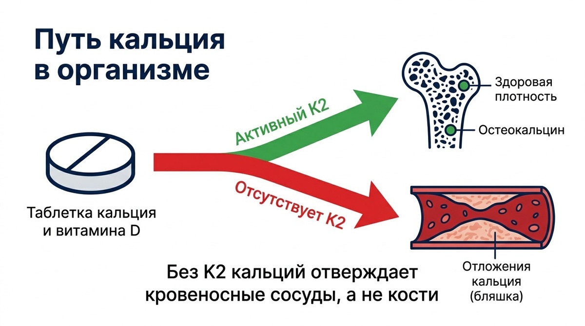 Иногда добавление К2 в схему действительно меняет ситуацию. Иногда сначала надо разобраться с другими причинами потери костной массы.