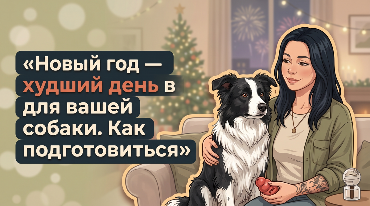    Анна показывает, как заранее подготовить собаку к новогодним фейерверкам и гостям. Анна Марковская