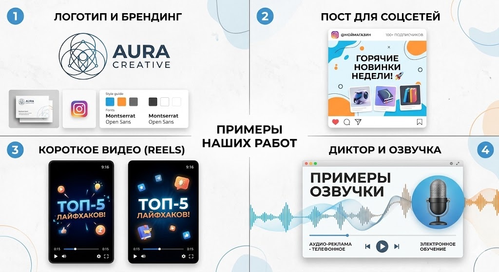 Примеры работ сгенерированных нейросетями