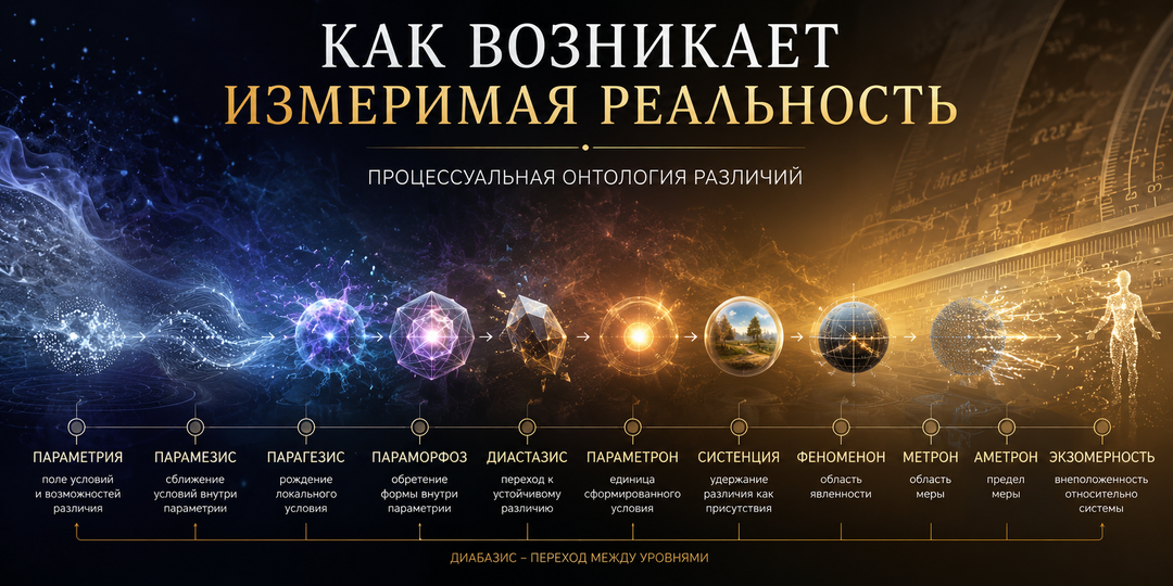 Как возникает измеримое: процессуальная онтология различий