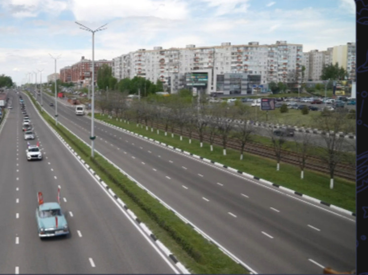     В Старом Осколе в День Победы автопробег собрал более 100 человек, фото: скриншот видео со страницы max.ru/mirbelogorya/AZ4MgUxuHHk