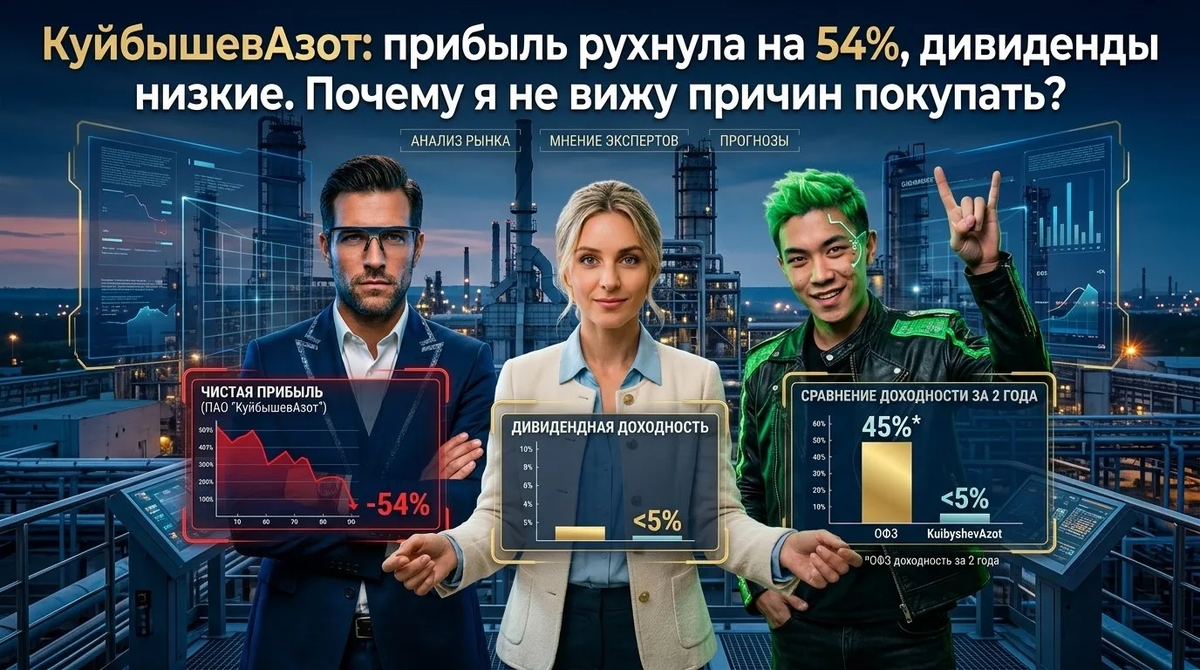 КуйбышевАзот: прибыль рухнула на 54%, дивиденды низкие. Почему я не вижу причин покупать?