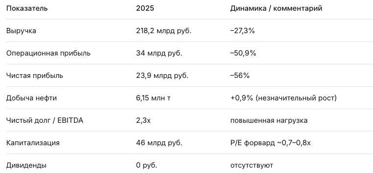 Ключевые цифры отчёта 2025 РуссНефть