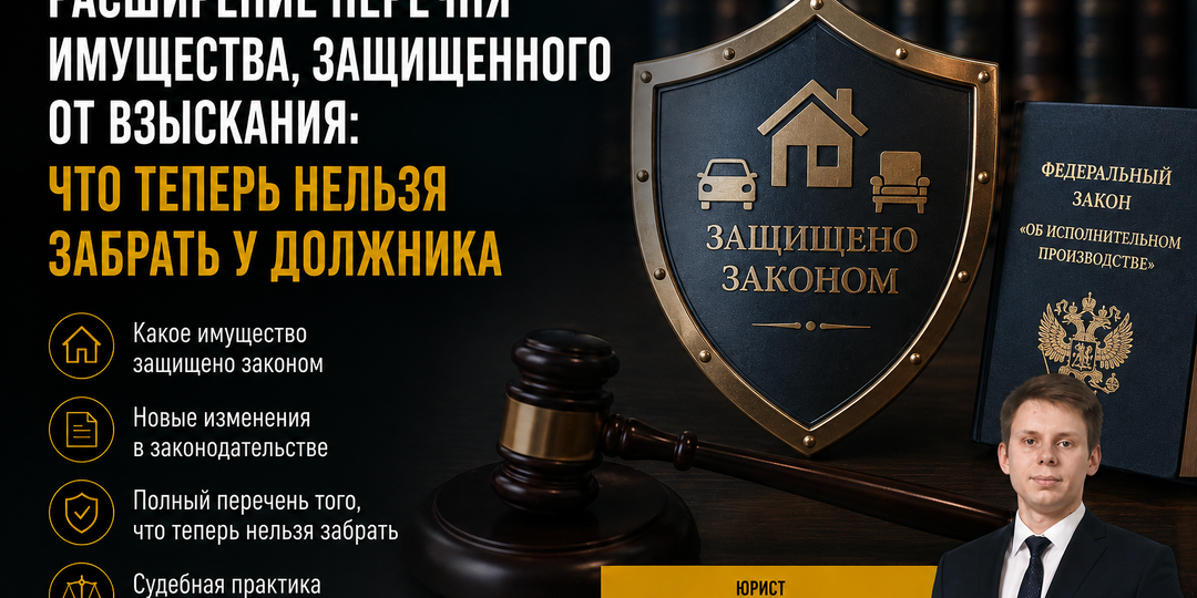 РАСШИРЕНИЕ ПЕРЕЧНЯ ИМУЩЕСТВА, ЗАЩИЩЁННОГО ОТ ВЗЫСКАНИЯ: ЧТО ТЕПЕРЬ НЕЛЬЗЯ ЗАБРАТЬ У ДОЛЖНИКА