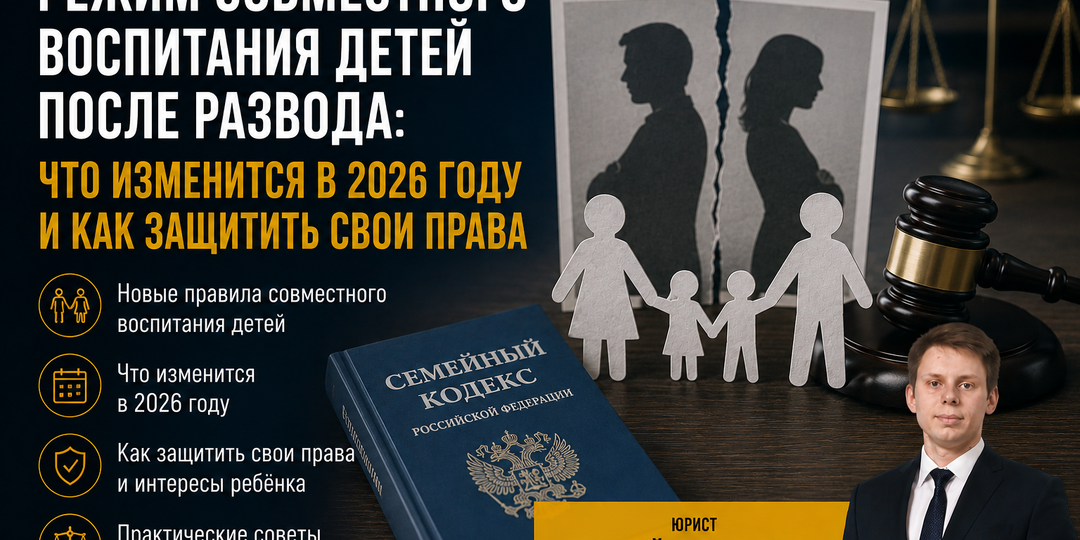 Режим совместного воспитания детей после развода: что изменилось в 2026 году и как защитить свои права