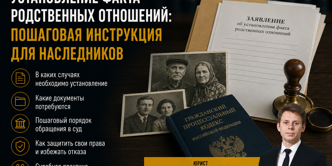УСТАНОВЛЕНИЕ ФАКТА РОДСТВЕННЫХ ОТНОШЕНИЙ: ПОШАГОВАЯ ИНСТРУКЦИЯ ДЛЯ НАСЛЕДНИКОВ