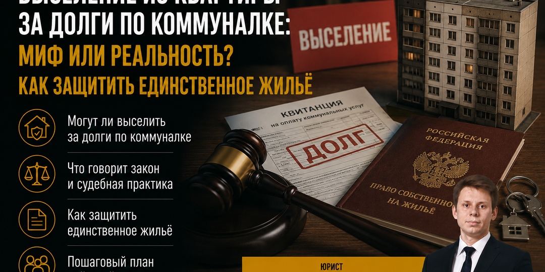 ВЫСЕЛЕНИЕ ИЗ КВАРТИРЫ ЗА ДОЛГИ ПО КОММУНАЛКЕ: МИФ ИЛИ РЕАЛЬНОСТЬ? КАК ЗАЩИТИТЬ ЕДИНСТВЕННОЕ ЖИЛЬЁ