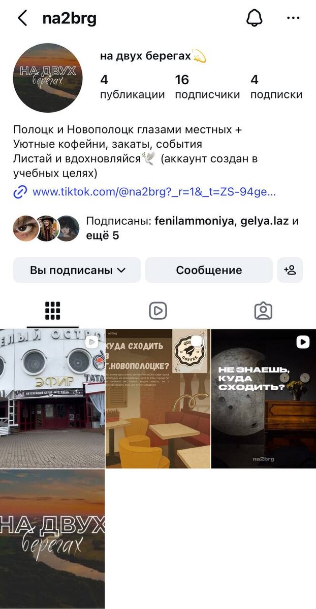 здесь представлены наши остальные аккаунты: стань одним из первых подписчиков, чтобы, когда мы прославимся, ты мог хвастаться, что ты олд :))
