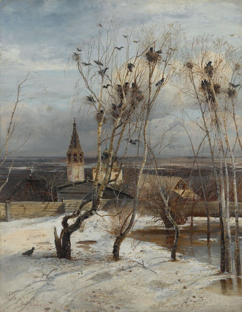 Алексей Саврасов. «Грачи прилетели», 1871 год, Государственная Третьяковская галерея, Москва © Public domain