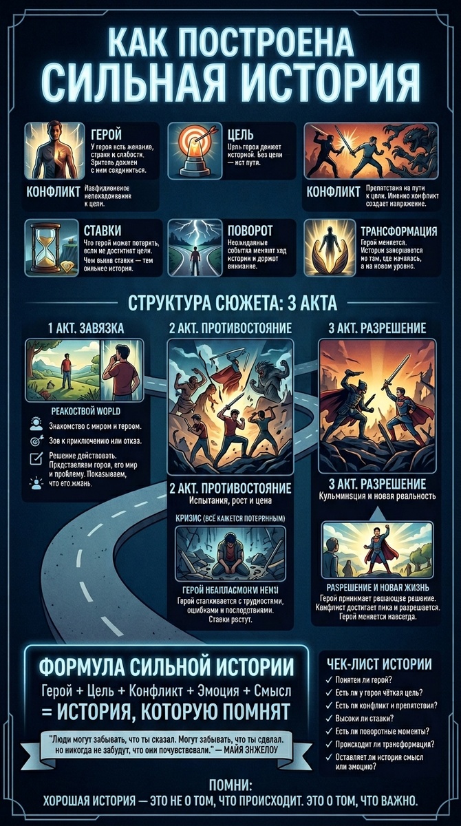 Иллюстрация к теме КАК ПОСТРОЕНА СИЛЬНАЯ ИСТОРИЯ