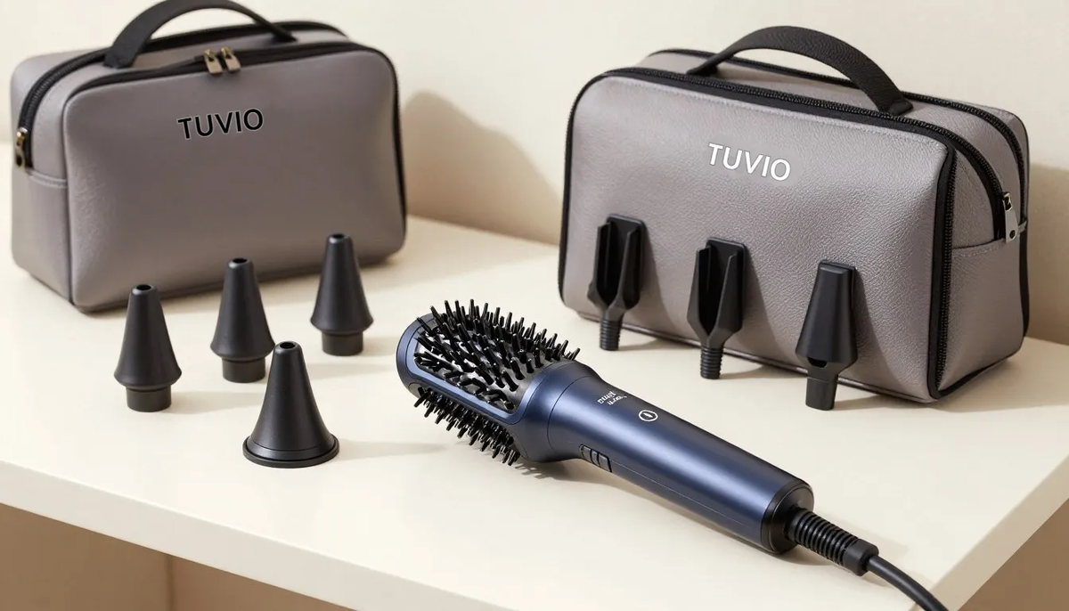 TUVIO фен-стайлер с ионизацией Tubio HBi1412, 7насадок, сумка для хранения