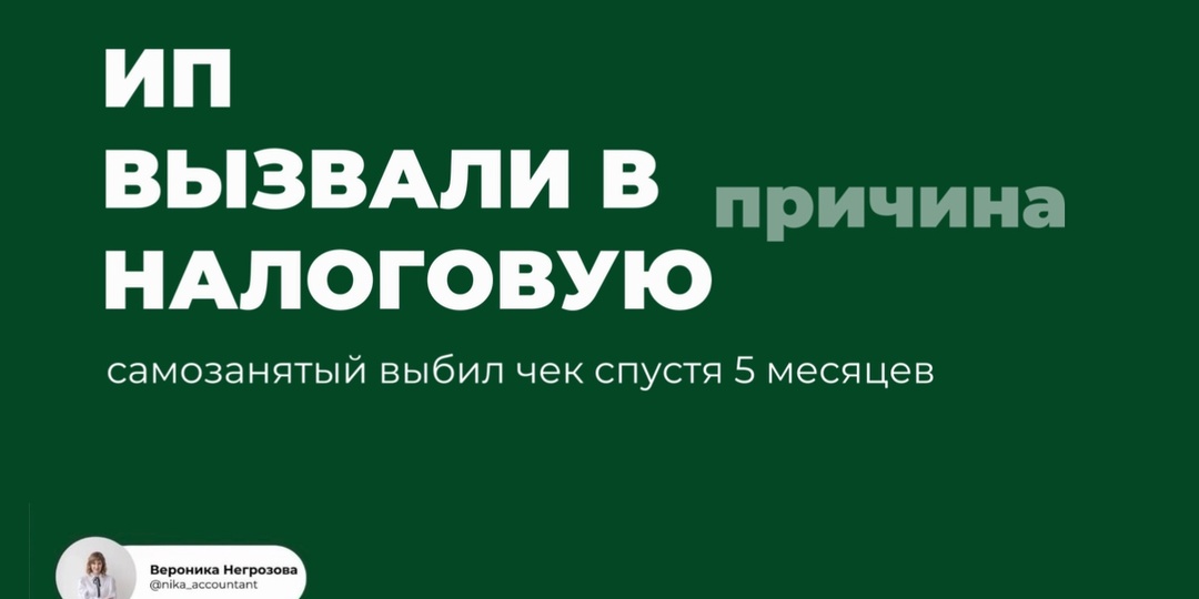 Самозанятый выбил чек через 5 месяцев. ИП вызвали в налоговую прямо перед майскими