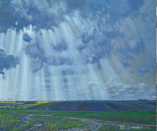 Абакумов. Майские короткие дожди. 2004. Холст, масло. 155х185.