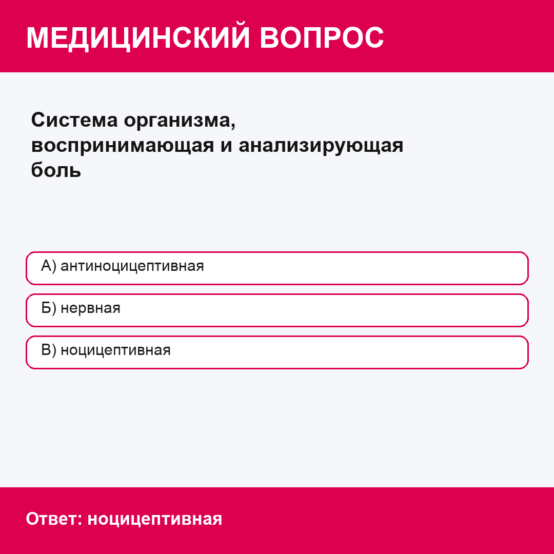Система организма, воспринимающая и анализирующая боль