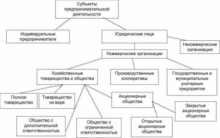 Субъекты предпринимательской деятельности
