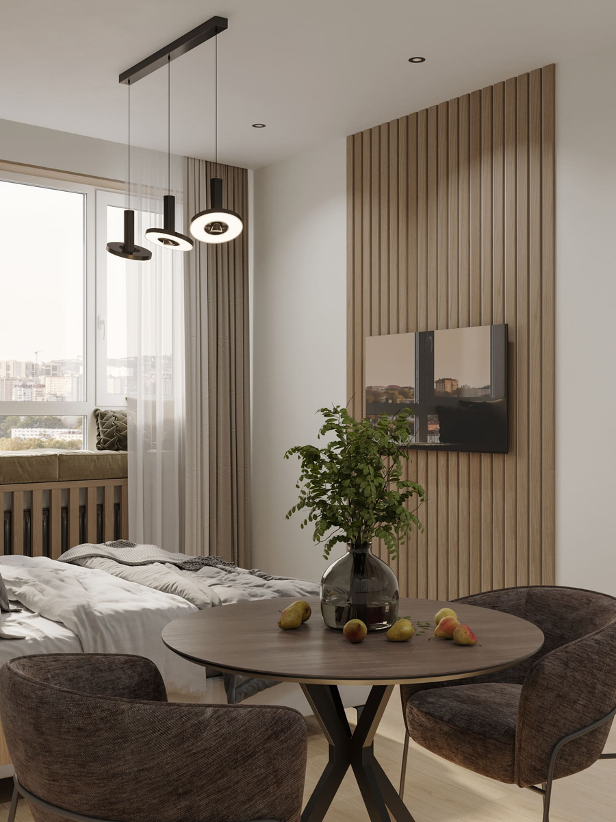 Квартира-студия 28 м². Проект Domeo