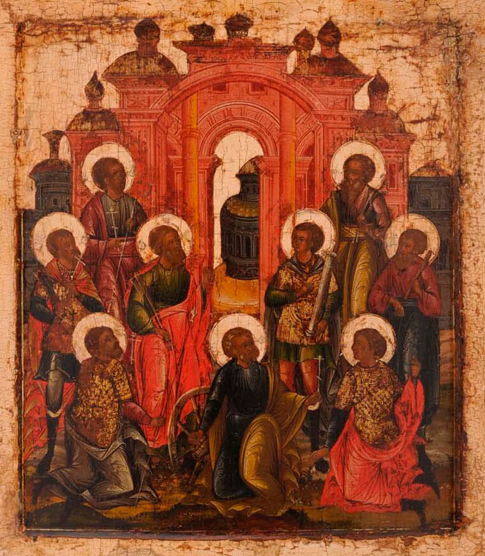 Святые мученики Кизические (русская икона). Фото: wikimedia.org
