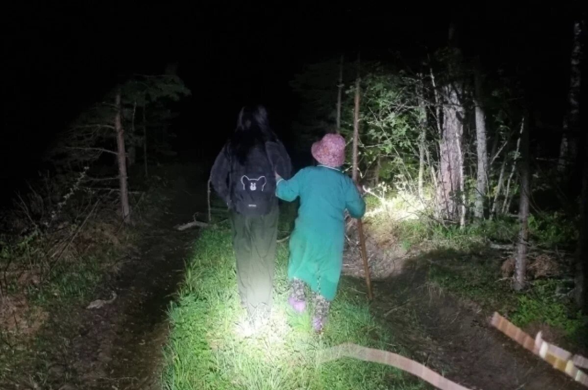    Одна в темном лесу.