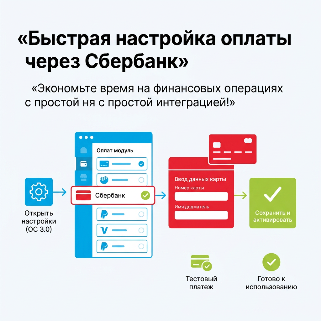    Как настроить оплату на карту Сбербанк для OC 3.0