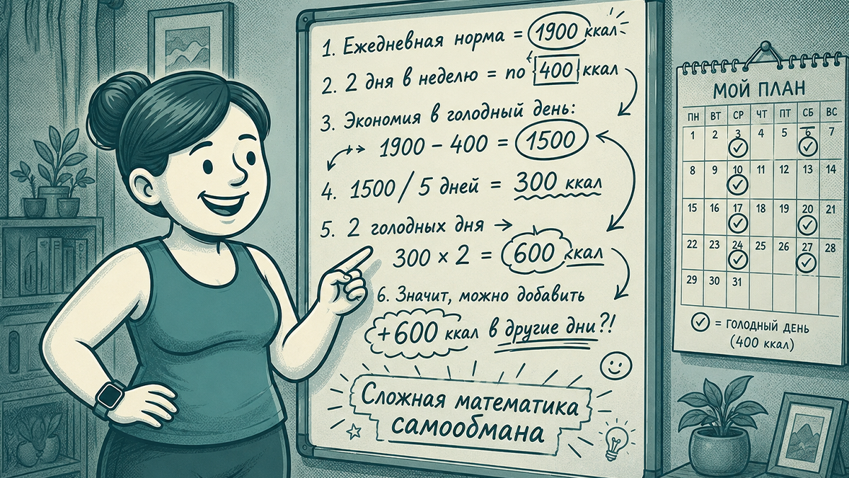 На бумаге калорийная математика выглядит идеально. В реальной жизни тело считает иначе.
