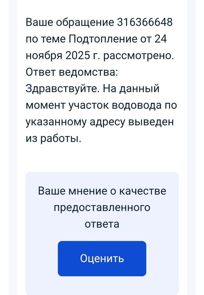   Фото белгородки из комментариев на странице Гладкова в соцсетях