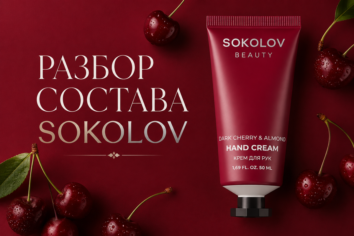 Крем для рук SOKOLOV Dark Cherry & Almond.