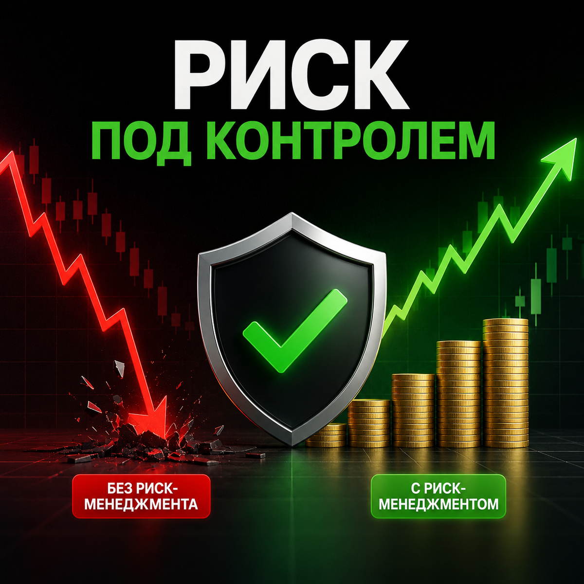 Риск-менеджмент помогает сохранить депозит и контролировать убытки 📊