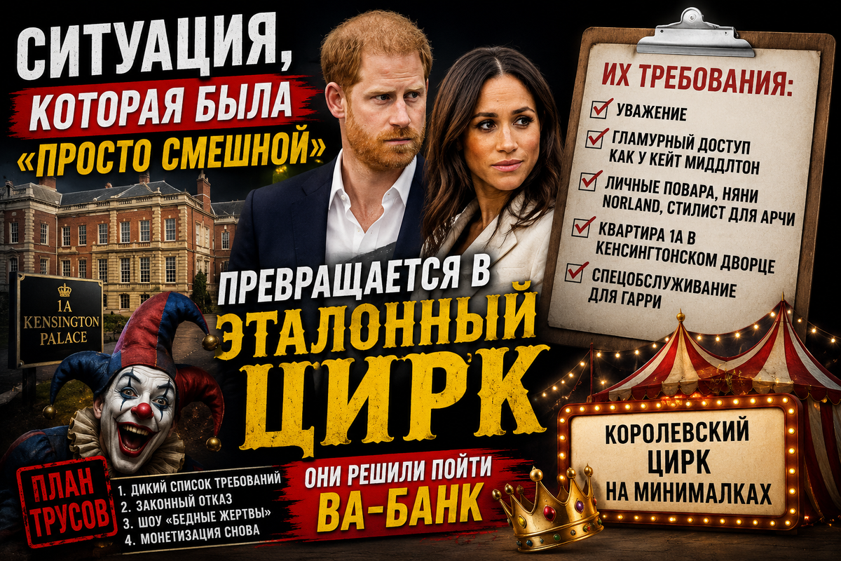 «Диктатор на каблуках» снова в деле: принц Гарри и Меган Маркл выкатили новый список требований к королевской семье