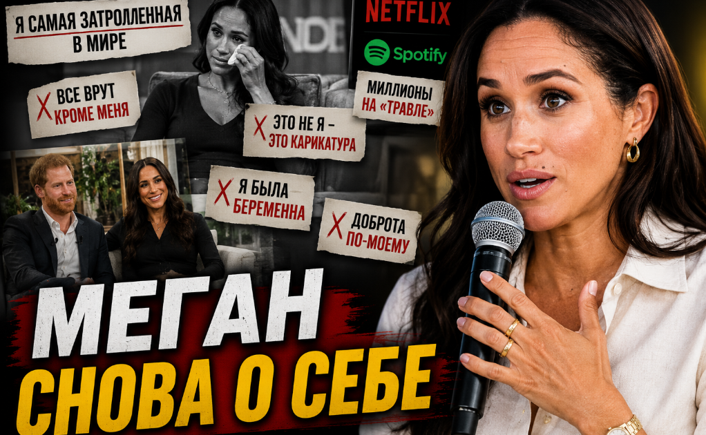 «Я самая затролленная женщина в мире»: как Меган Маркл переписывает реальность (и почему ей никто не верит)