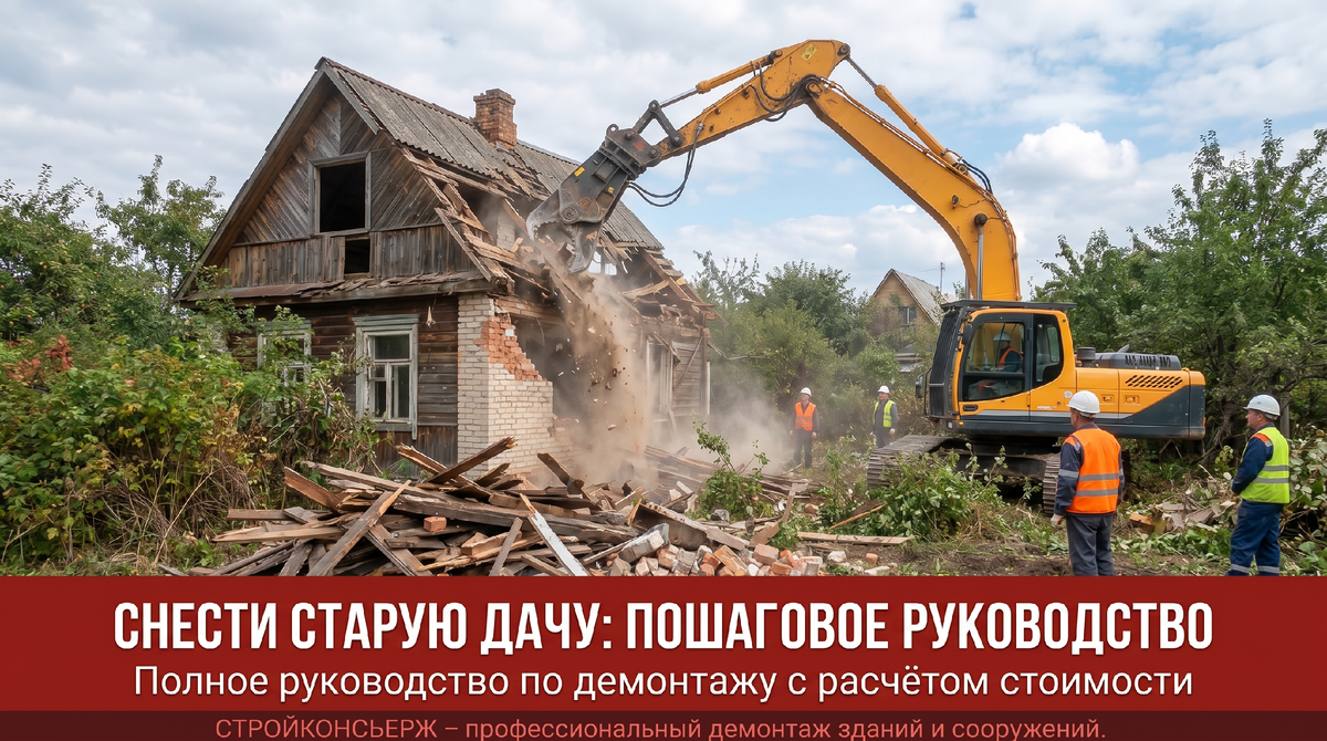 Снести старую дачу - СТРОЙКОНСЬЕРЖ