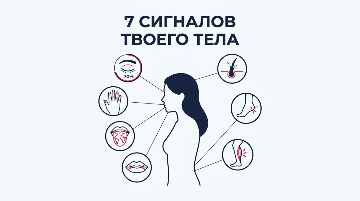 постоянную усталость, желание грызть лёд (это специфический симптом железодефицита, называется пагофагия), ломкие ногти.