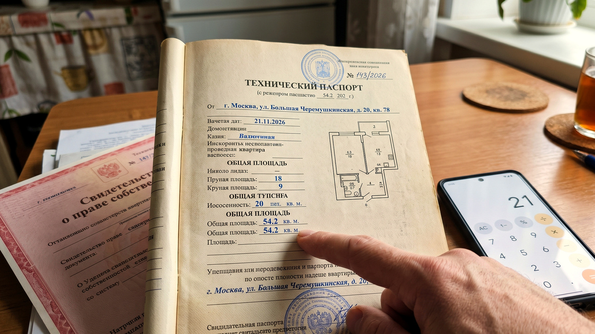 Пятьдесят четыре метра в паспорте. А субсидия — только на тридцать три.